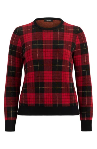 Ralph Lauren Womens Plaid Cotton Blend Sweater P Xs Xxl In Multi
