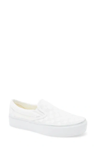 Vans Classic Slip-on Platform Sneaker In White