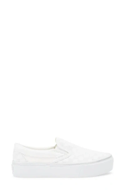 Vans Classic Slip-on Platform Sneaker In White
