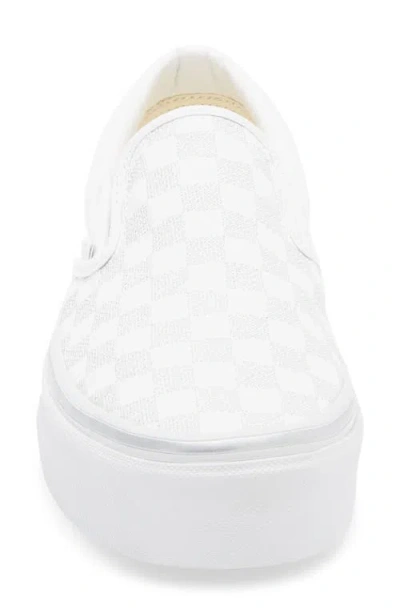 Vans Classic Slip-on Platform Sneaker In White