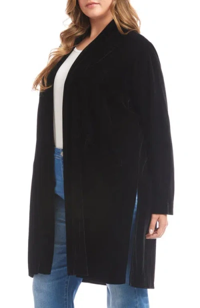 Karen Kane Velvet Duster In Black