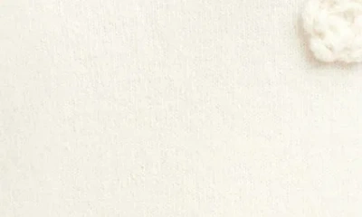 Karen Kane Rosette Hand Embroidered Crewneck Sweater In Neutral