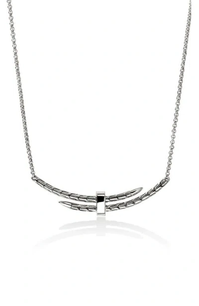 John Hardy Sterling Silver Diamond Necklace In Metallic