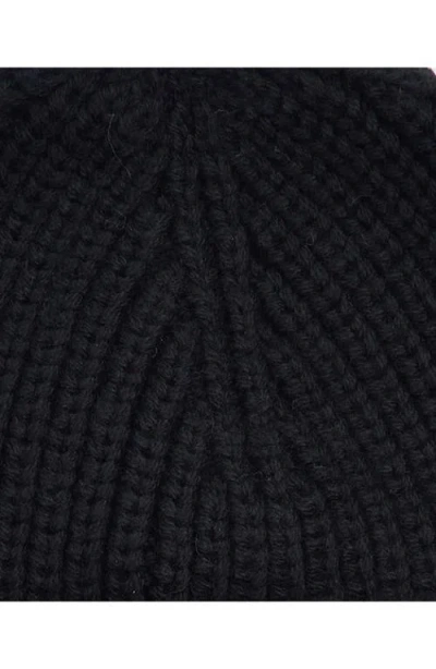 Barbour Mosely Cotton & Wool Blend Beanie In Black