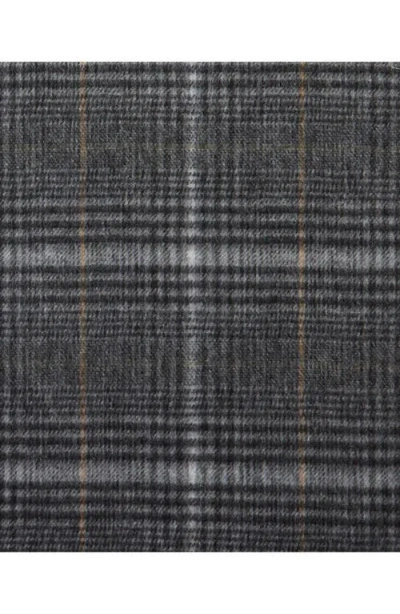 Barbour Danbrooke Plaid Fringed Wool & Cashmere Scarf In Gray