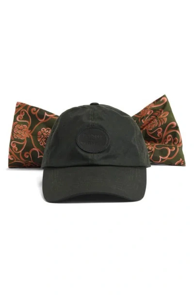 Barbour X Farm Rio Alice Baseball Cap In Black