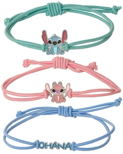 Disney Lilo & Stitch Bracelet, 3-piece Set In Multi