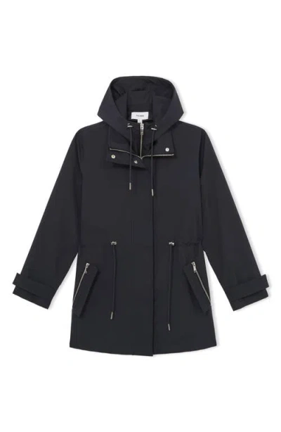 Reiss Tia Jacket With Hooded Bib In Blue