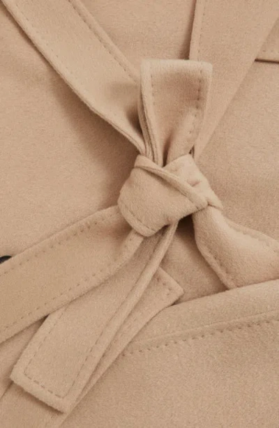 Reiss Rene Double Breasted Wool Blend Coat In Brown