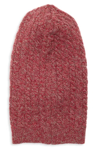 Damson Madder Wool Hood In Red