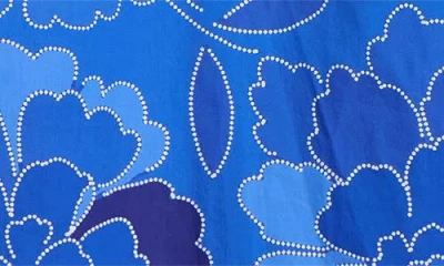 Sugarlips Adi Maris Floral Cotton Poplin Top In Blue