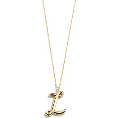 Baublebar Script Initial Pendant Necklace In Gold