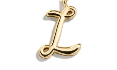 Baublebar Script Initial Pendant Necklace In Gold