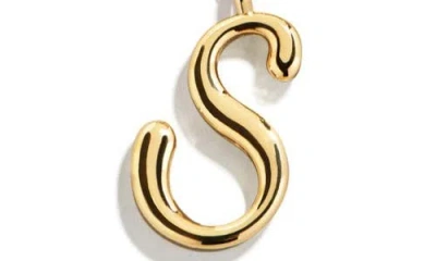 Baublebar Script Initial Pendant Necklace In Gold