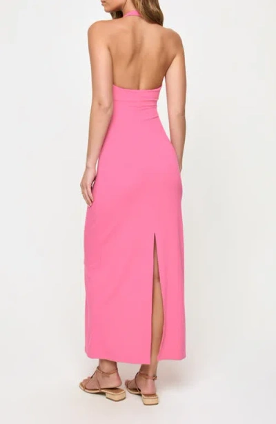 L*space Lspace La Femme Cover-up Halter Maxi Dress In Animal Print