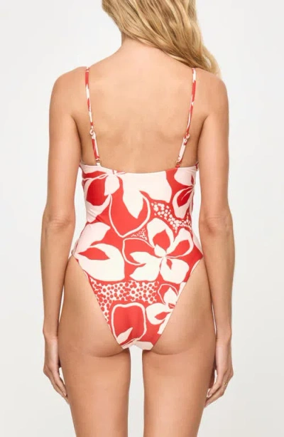 L*space Lspace Piper Classic Keyhole One-piece Swimsuit In Red