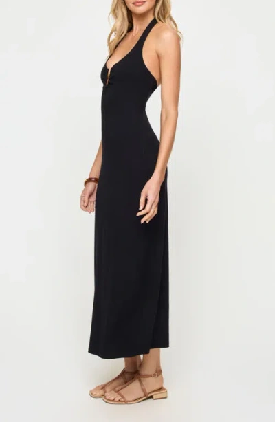 L*space Lspace La Femme Cover-up Halter Maxi Dress In Black
