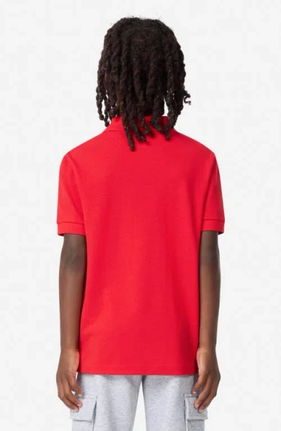 Lacoste Baby Boys Short Sleeve Classic Pique Polo Shirt In Red