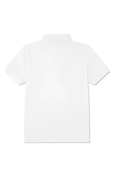 Lacoste Kids' Logo-embroidered Short-sleeved Polo Shirt In White