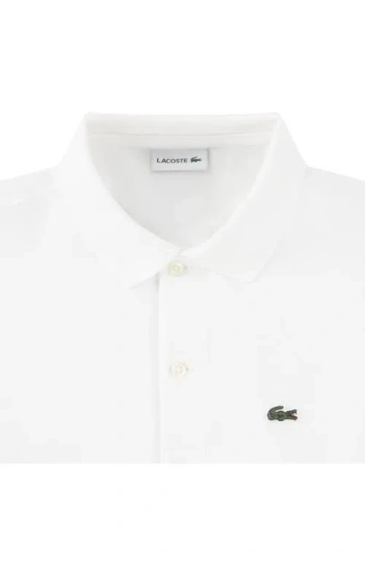 Lacoste Kids' Logo-embroidered Short-sleeved Polo Shirt In White