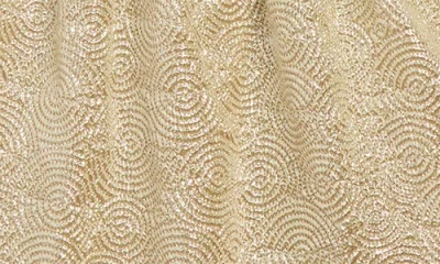 Pippa & Julie Jill Puff Sleeve Jacquard Party Dress In Gold