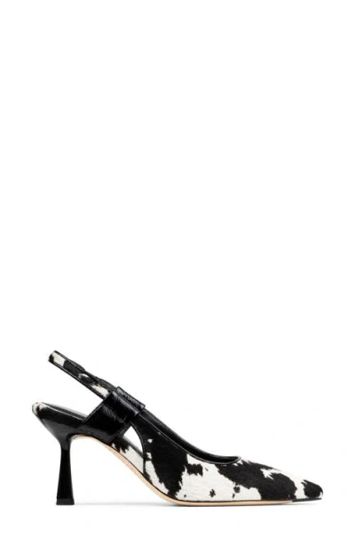 Donald Pliner Elliemay Slingback Genuine Calf Hair Pointed Toe Pump In Black
