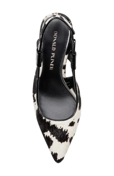 Donald Pliner Elliemay Slingback Genuine Calf Hair Pointed Toe Pump In Black