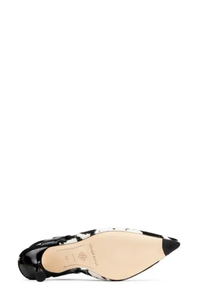 Donald Pliner Elliemay Slingback Genuine Calf Hair Pointed Toe Pump In Black