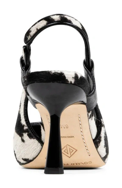 Donald Pliner Elliemay Slingback Genuine Calf Hair Pointed Toe Pump In Black