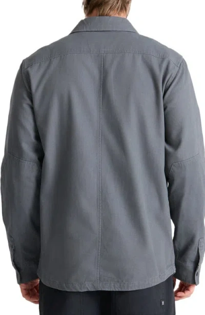 Roark Hebrides Cotton Canvas Shirt Jacket In Gray