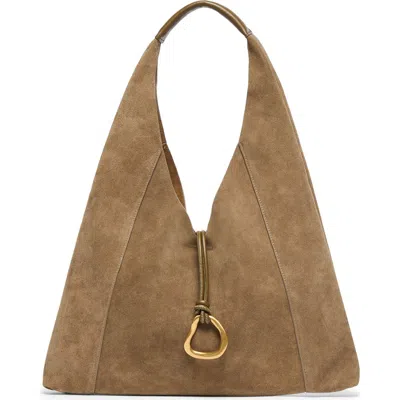 Dolce Vita Malin Suede Hobo Bag In Brown