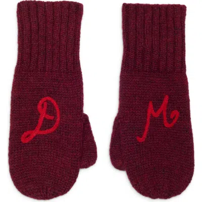 Damson Madder Dm Mittens In Burgundy