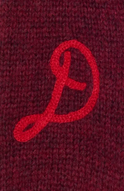 Damson Madder Dm Mittens In Burgundy