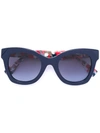 FENDI granite print sunglasses,ACETATE100%