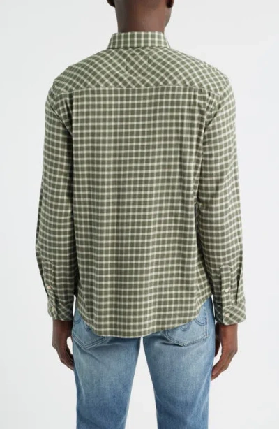 Rails Vance Check Cotton Blend Button-down Shirt In Green