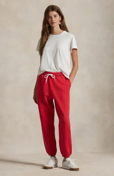 Polo Ralph Lauren Classic Jogging Pants In Red