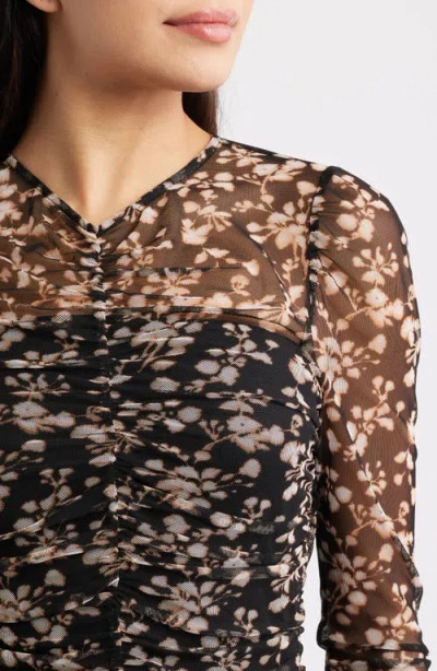 Parker Women's Printed V-neck Long Sleeve Dress In Black