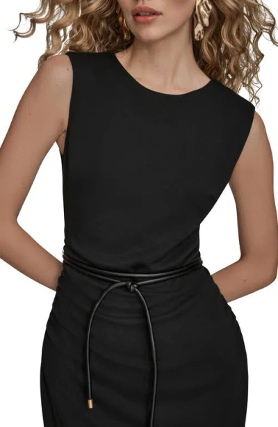 Donna Karan New York Sleeveless Sheath Midi Dress In Black