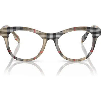 Burberry 46mm Cat Eye Optical Glasses In Brown