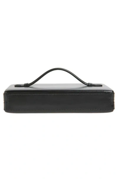 Victoria Beckham Leather Top Handle Box Clutch In Black