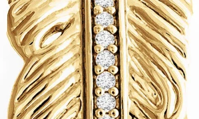 Anabel Aram Jewelry Feather Small Hoop Earrings In Multi