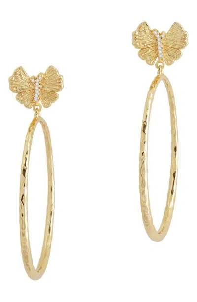Anabel Aram Jewelry Butterfly Hoop Earrings In Multi