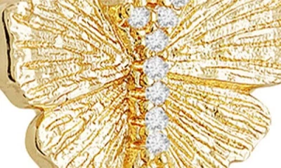 Anabel Aram Jewelry Butterfly Hoop Earrings In Multi