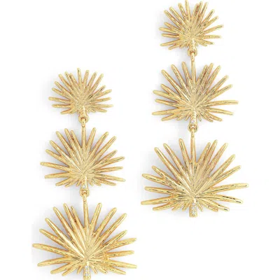 Anabel Aram Jewelry Triple Fan Drop Earrings
