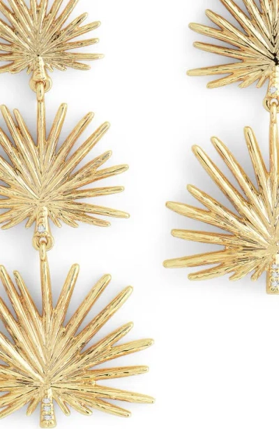 Anabel Aram Jewelry Triple Fan Drop Earrings