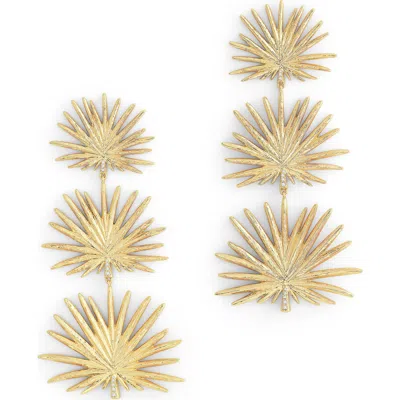 Anabel Aram Jewelry Triple Fan Drop Earrings