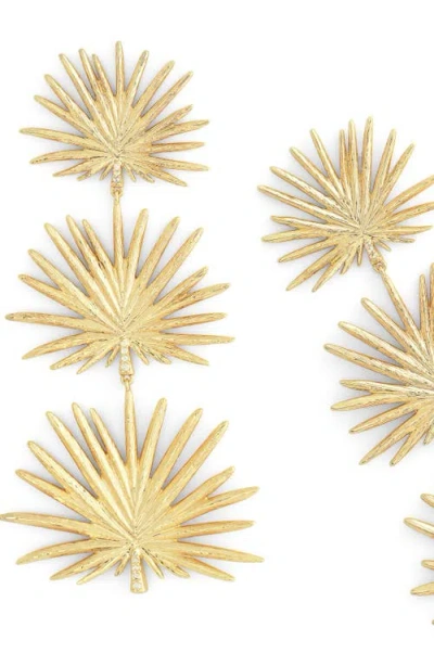 Anabel Aram Jewelry Triple Fan Drop Earrings
