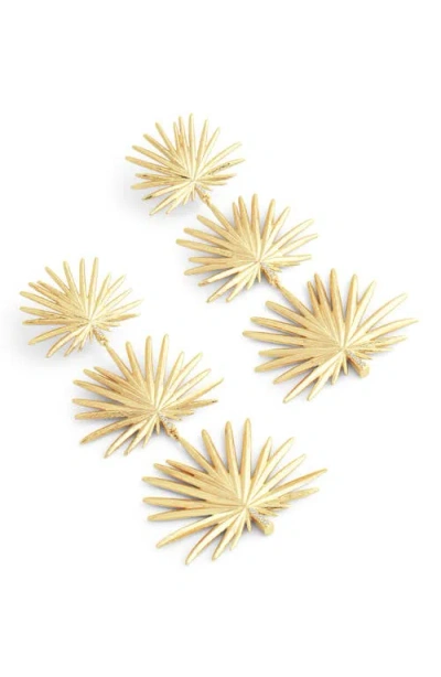 Anabel Aram Jewelry Triple Fan Drop Earrings