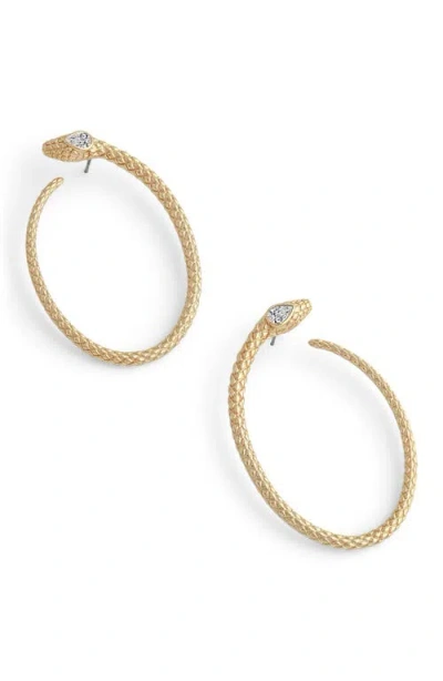 Anabel Aram Jewelry Serpent Hoop Earrings In Gold