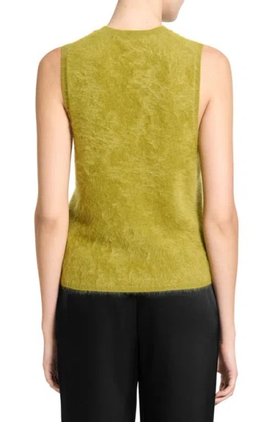 Theory Brushed Crewneck Shell Top In Cashmere In Green